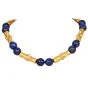 Jean Mahie Lapis Lazuli 22K Yellow Gold Unique Link Necklace
