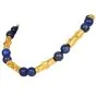 Jean Mahie Lapis Lazuli 22K Yellow Gold Unique Link Necklace
