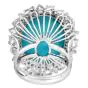 GIA Certified Turquoise 17.76cts Diamond 18k White Gold Cocktail Ring