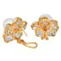 1980s  10mm Pearl & Pave Diamond Platinum Clip-Back Earrings