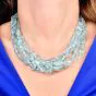 Verdura Multi-Strand Aquamarine Beads Necklace in 18K White Gold |Dover Jewelry|
