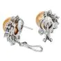 11mm Golden Southsea Pearl 18K White Gold Statement Earrings |Dover Jewelry|
