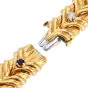 Van Cleef & Arpels Sapphire & Diamond Link Choker 18k Gold Necklace And Bracelets