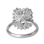 GIA Certified Emerald Cut Diamond Platinum Cocktail Ring|Dover Jewelry|