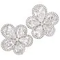 William Goldberg GIA 14.90cttw Diamond Orchid Flower Cluster Platinum Earrings