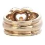Chopard Happy Diamond 18K Gold Pave Heart Wide Cocktail Ring