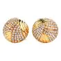 Cartier Vintage 5.50 carats Diamond 18K Gold Dome Clip On Earrings