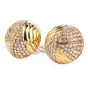 Cartier Vintage 5.50 carats Diamond 18K Gold Dome Clip On Earrings