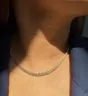 Vintage Classic 17.65cts Diamond Riviera 18k Gold Necklace