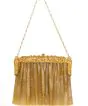 Antique Sapphire Filigree 14K Yellow Gold Mesh Hand Purse 