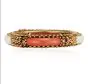 Vintage 1970s Chic  Coral 18K Gold Bangle Bracelet