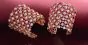 Estate Designer Paolo Costagli Sapphire Diamond 18K Pink Gold Statement Cuff Bracelet 