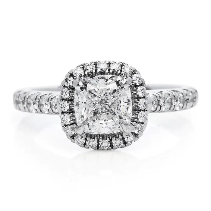 Cartier halo engagement ring clearance