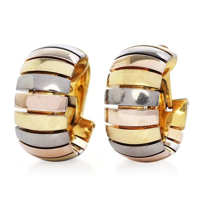 Cartier tri color earrings cheap