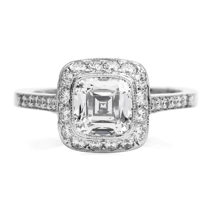 Tiffany and co cushion cut top