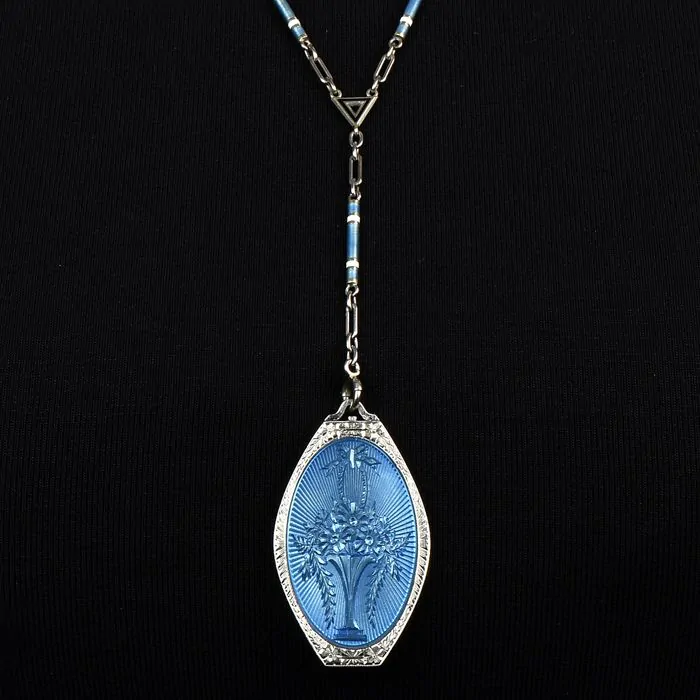 Antique white gold locket sales
