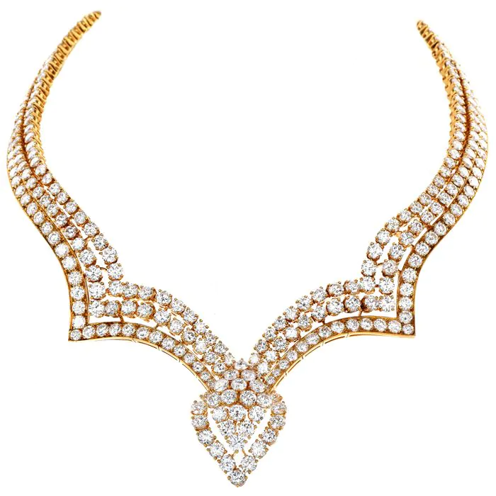Estate Diamond necklace Vintage Diamond chocker Riviera Necklace Antique jewelry Antique diamond chocker Platinum necklace 1960 s jewelry riviera necklace riviera diamond necklace diamond pendant neck...