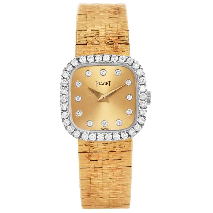 Piaget Vintage Diamond Bezel Dial 18K Gold Ladies Watch