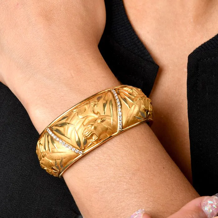 Panther cuff bracelet top
