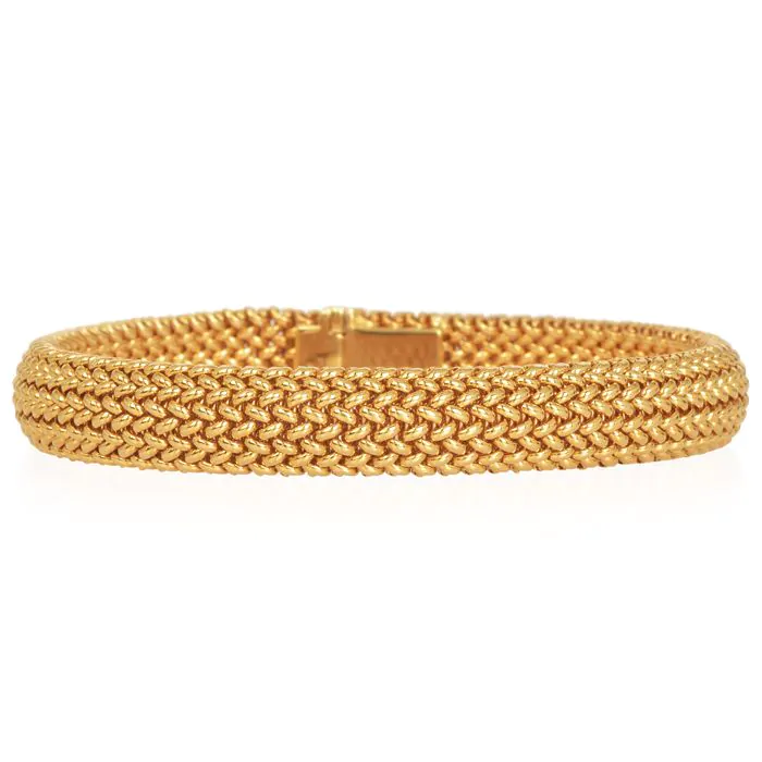 Vintage Tiffany Co. 18K Yellow Gold Mesh Bracelet