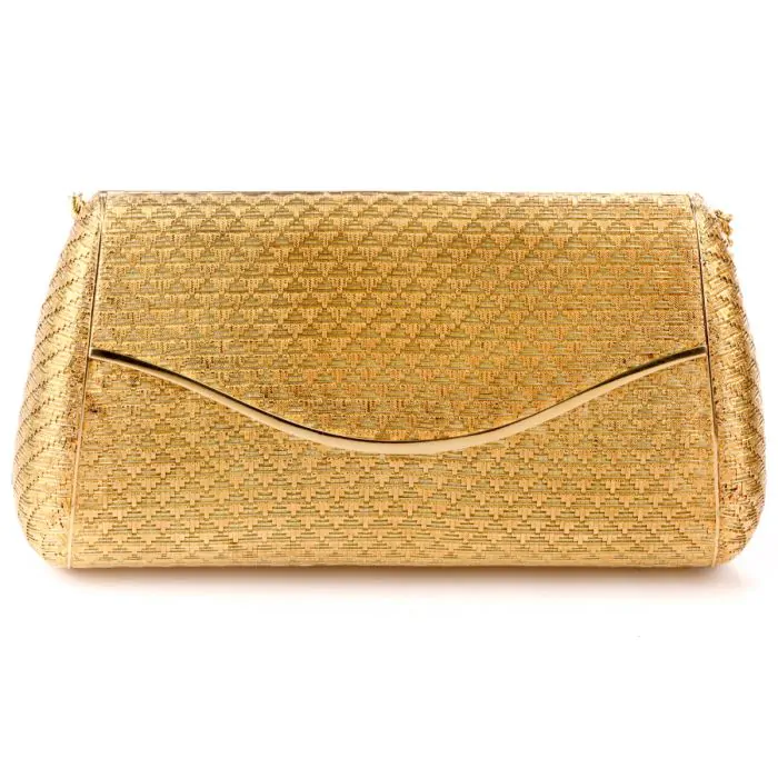 Vintage V Co 18K yellow Gold Clutch Ladies Purse