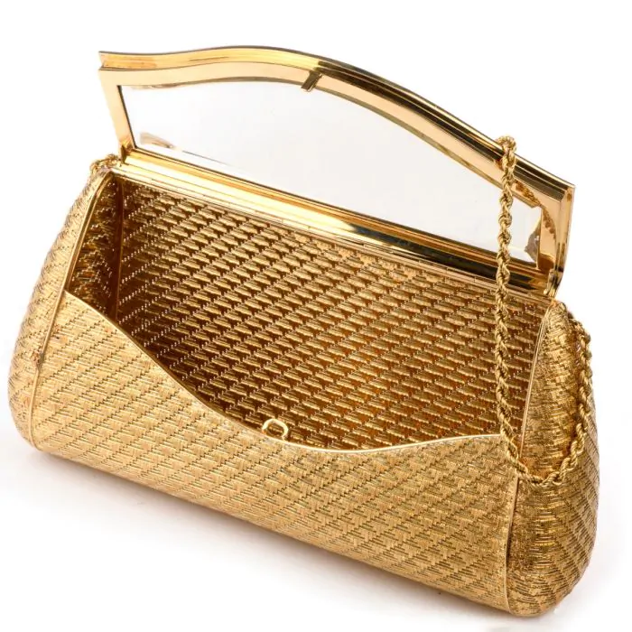 Vintage gold bag top