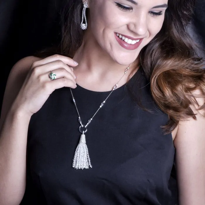 tiffany tassel pendant tiffany chocker high jewelry Tiffany diamond necklace tiffany jewelry Tiffany pendant designer jewelry signed jewelry Estate diamond pendant estate jewelry
