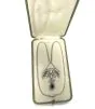 Antique Edwardian GIA Natural Pearl Sapphire Platinum  Floral Pendant Necklace 