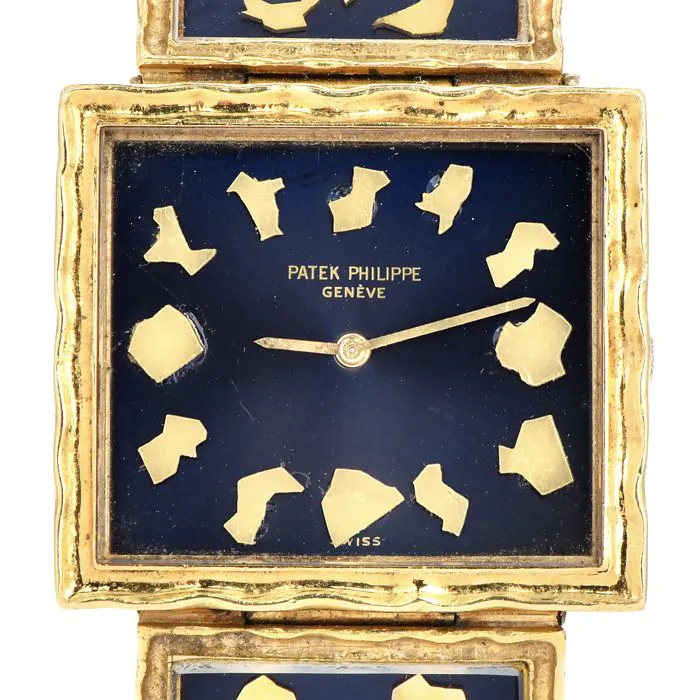 PATEK PHILIPPE カフリンクス ロゴ 大ぶり ダークブルー ゴールド PATEK PHILIPPE カフリンクス ロゴ 大ぶり ダークブルー