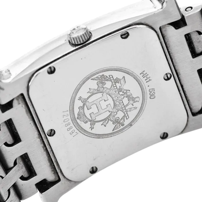 [極美品]エルメス Hウォッチ ダイヤモンド HH1.530 Hermes HH1.530 H Watch Diamond Bezel Stainless 35mm l Dover