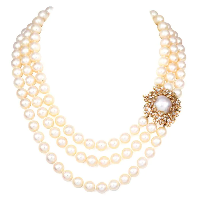 [Golden dew] 18K Gold☆Sweetberry New pearl Necklace wd-nayi-11aa.webp