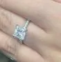 GIA 1.83 Carat Princess Cut Diamond Platinum Solitaire Engagement Ring 