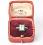  Asscher Diamond 2.12cts Emerald Halo Platinum Engagement Ring