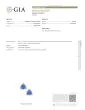 GIA Tanzanite Diamond 18K White Gold Trillion Triangular Halo Stud Earrings