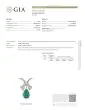 GIA 17.18ct Pear Emerald & Diamond 18k Gold Necklace l Dover Jewelry Miami