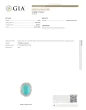 GIA Certified Turquoise 17.76cts Diamond 18k White Gold Cocktail Ring