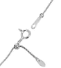 Platinum Smooth Dainty Box Chain Adjustable Necklace 1.9 Grams