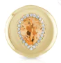 Citrine Diamond Dome Ring