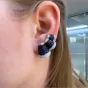 LEVIAN Mystery-Set Sapphire Diamond Gold Earrings l Dover Jewelry
