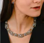 Antique Victorian Diamond Silver on Gold Necklace Dover Jewelry