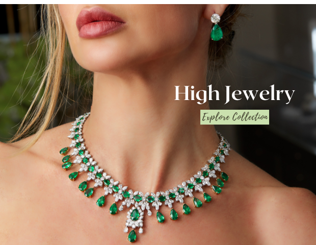 High Jewellery - Emerald & Diamond Necklace Dover Jewelry Brickell