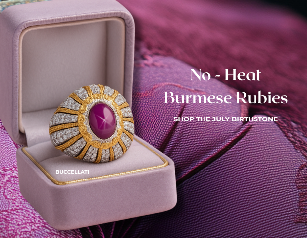 Mario Buccellati GIA No-Heat Burma Ruby & Diamond Dome Cocktail Ring – Platinum & 18K Gold DOVER JEWELRY